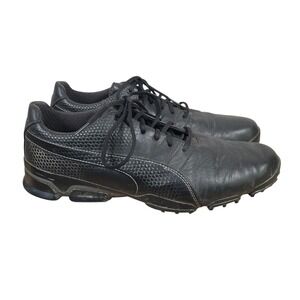 Puma Ignite Pwrframe Golf Shoes‎ Mens US 13 Black Leather 188656 Soft Spikes